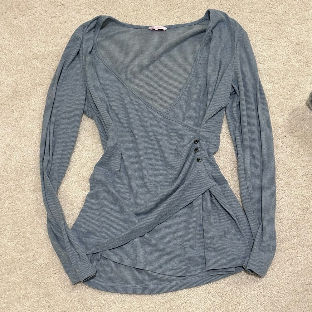 y2k wrap style sweater